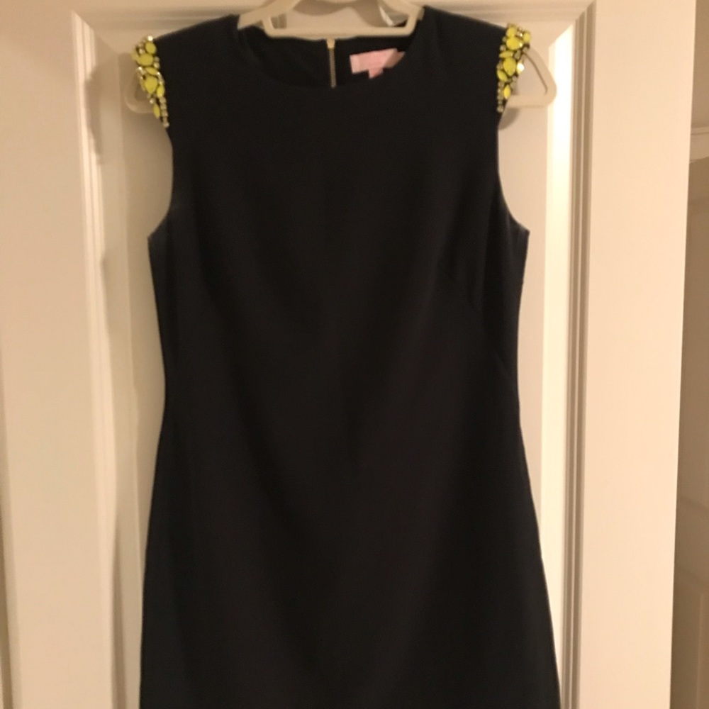 Ted Baker Black Sheath Dress - Size 1 (small)